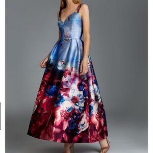 David Meister Floral Printed Gown Sz 14